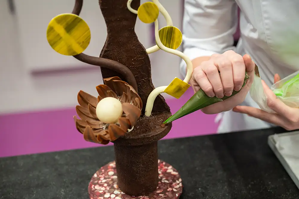 Ik heb heel veel zin om straks met chocolade te werken